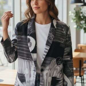 EMILY ADAMS TOP ONE BUTTON SIZE MEDIUM